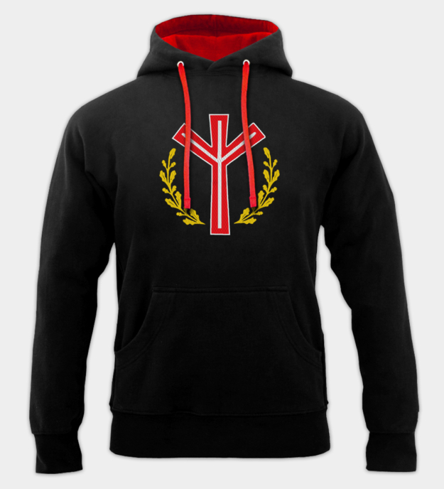 Algiz-Rune bestickter Hoodie